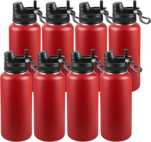 Miniatura 54 de Botella de agua aislada de 22 onzas, tapa 2 en 1 a prueba de fugas (sorbo/pajilla) + asa, botella de acero inoxidable para deportes, viajes, trabajo