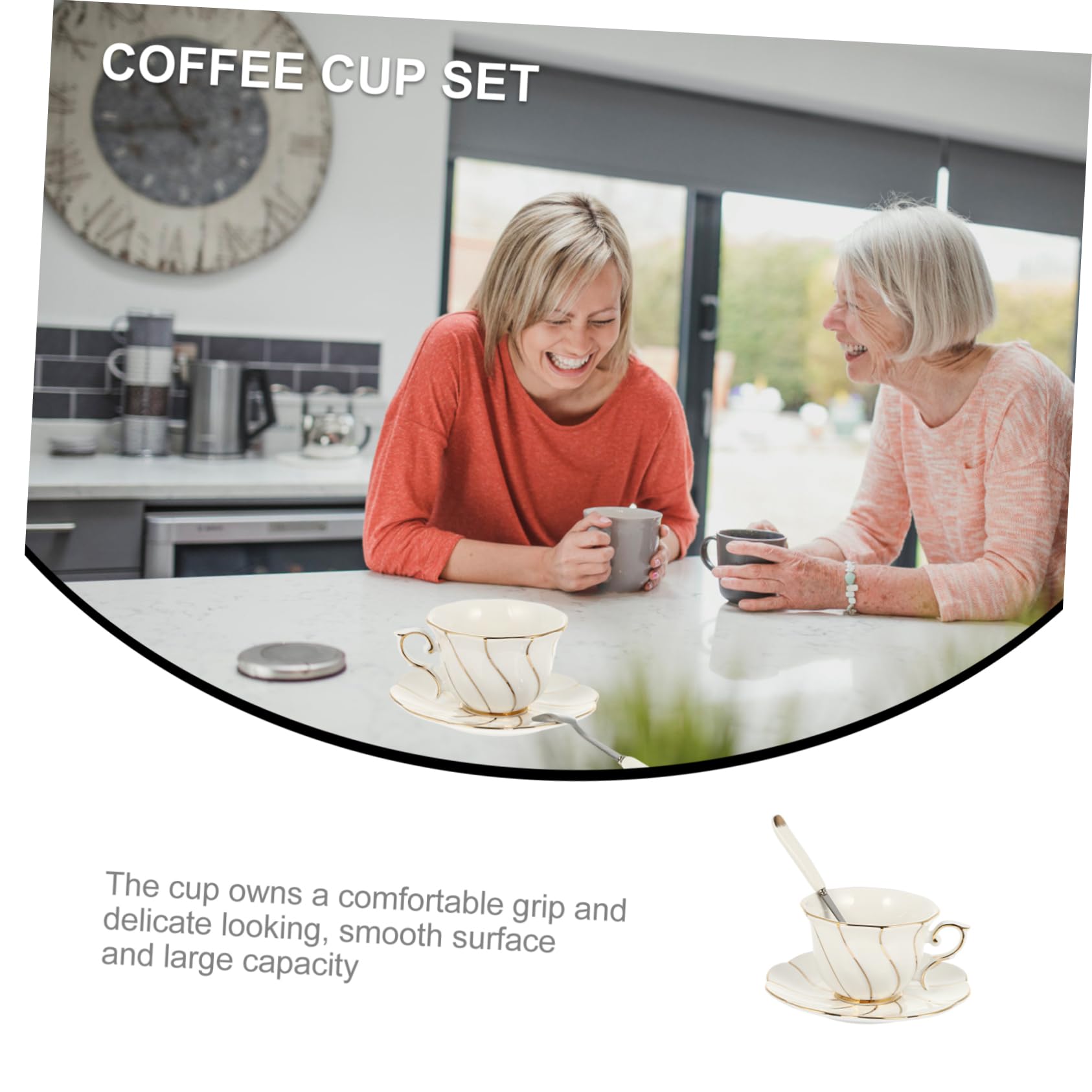 Kaffeetassen Satz aus Weißer Keramik und Glatter Oberfläche mit Großer Kapazität Praktisches für Haushalt und Teegenuss