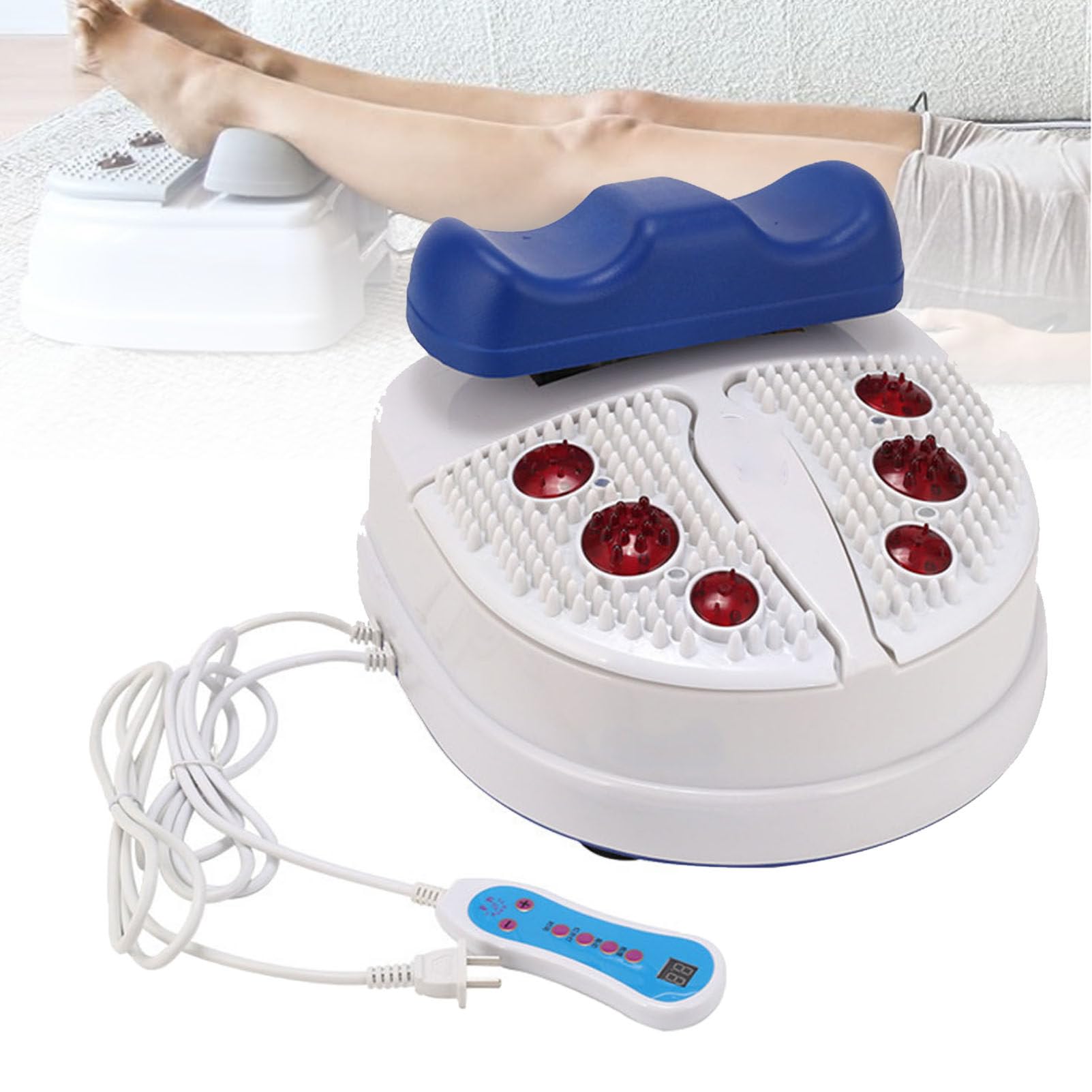 Masseurs de pieds oscillants contre les jambes lourdes avec contrôle par fil bleu