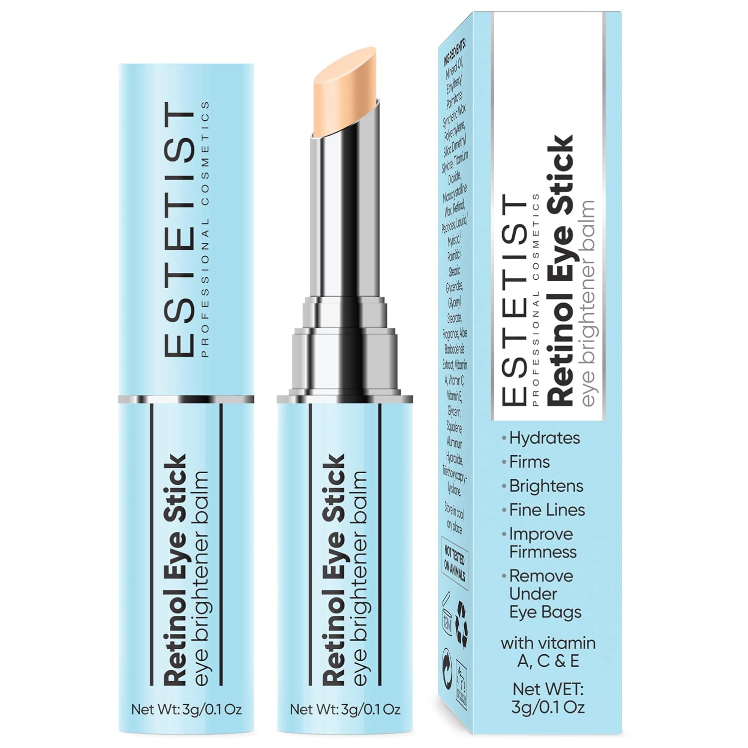 ESTETIST Retinol Eye Brightener Cream Stick, Vitamin C & E