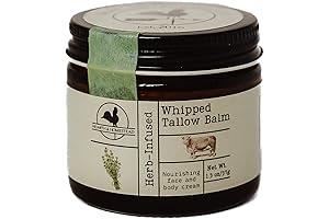 Unscented Whipped Tallow Balm: Organic Body Butter for Pampered Skin