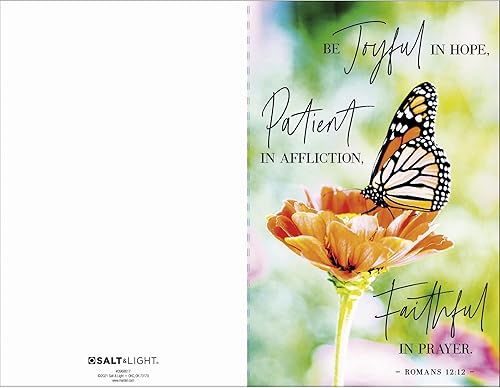 Salt & Light, Romanos 1212 - Boletines de iglesia de mariposas, 8 12 x 11 pulgadas planos, 100 unidades