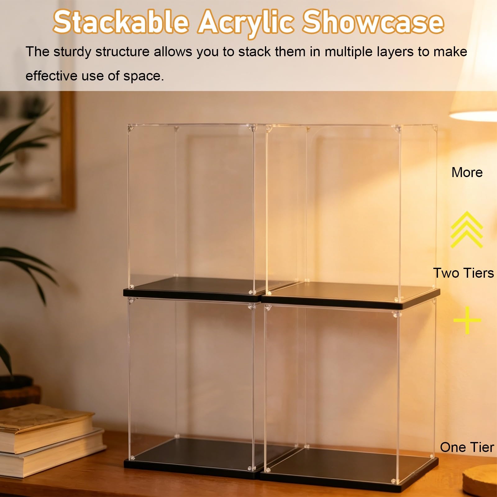Teca Plexiglass Teca Espositiva in Acrilico Trasparente di Grandi Dimensioni (Disponibile nei Formati 20x20x20, 40x40x40, 60x60x60 Cm) – Ideale per Gallerie(8x8x16/20x20x40cm)