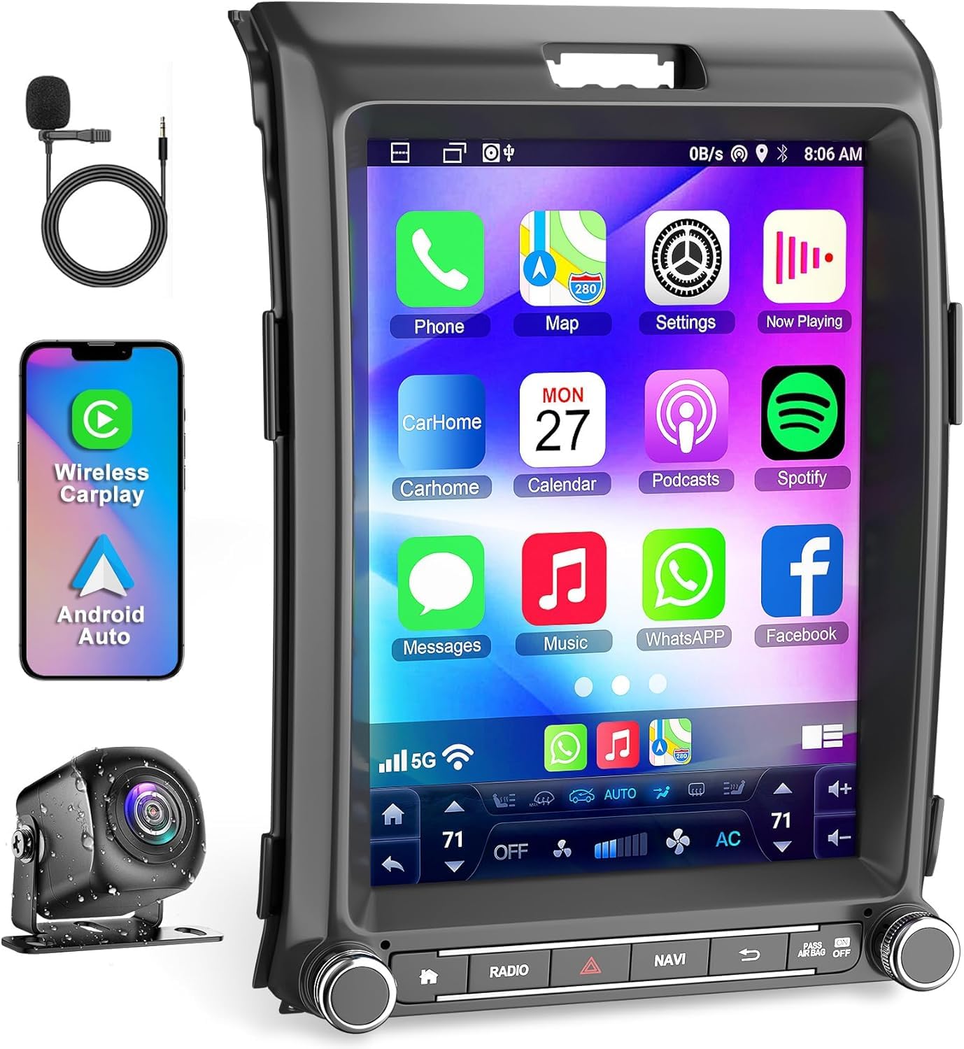 electrosmart 10.4 inch Android 13 head unit for Ford F150