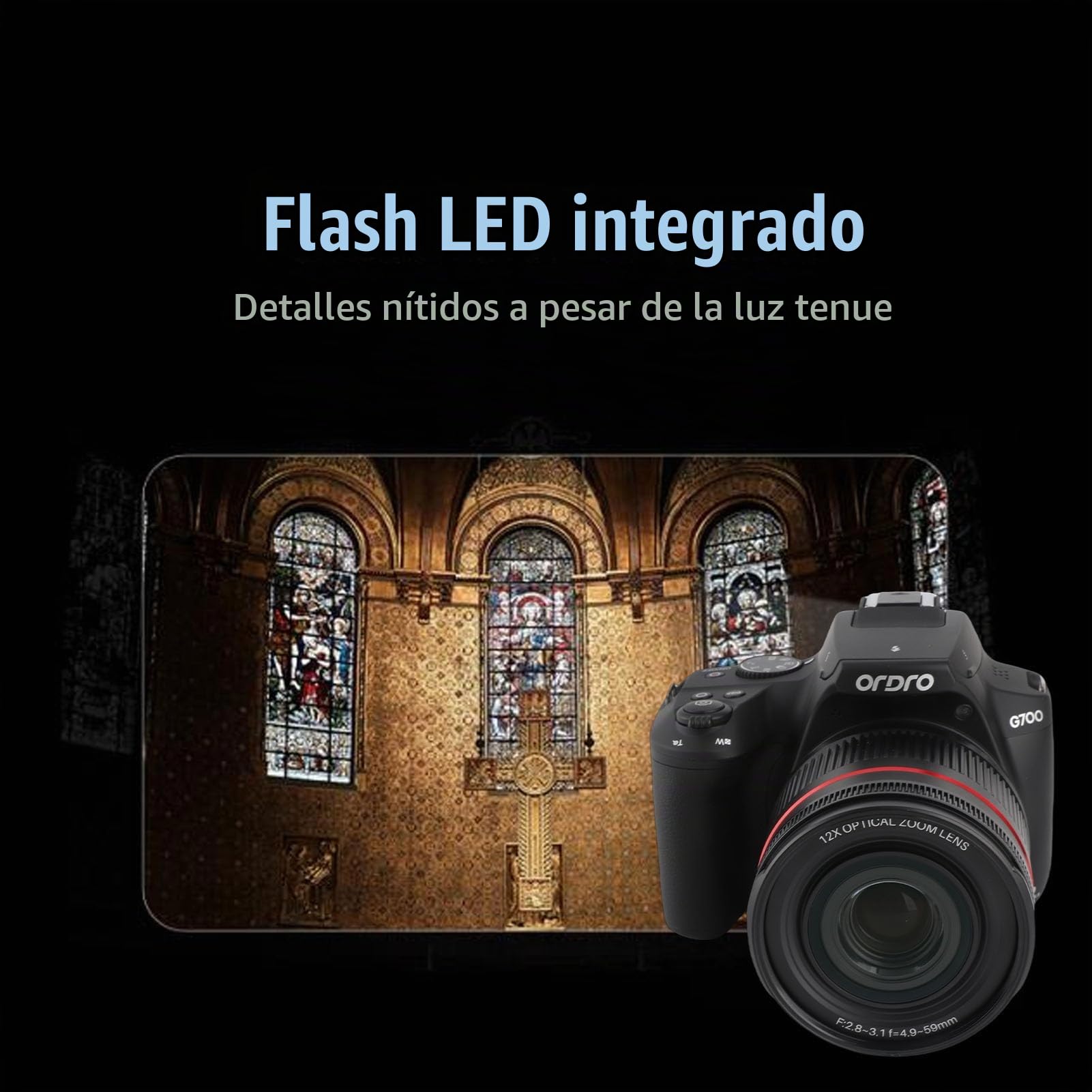 Tbest Cámara Digital 4K, Compacta para Fotografía y Vídeo WiFi 64MP 12x 30x Zoom óptico Enfoque Automático Pantalla Abatible de 270 Grados Cámara Vlogging con Aplicación