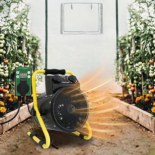 Miniatura 5 de COOS BAY Calentador radiante de 1500 W con termostato, calentador eléctrico para invernadero cerrado, tienda de cultivo y espacios de trabajo