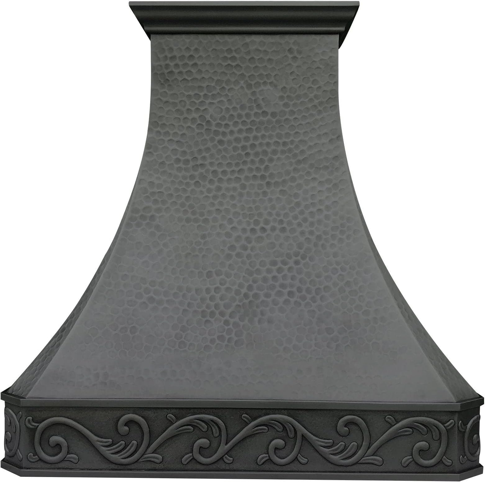 SINDA Hammered Copper Kitchen Oven Hood with Efficient Range Hood Insert, H3LLOI3039, 30"W x 39"H, Island Mount, Light Hammered-Oil Rubbed Bronze