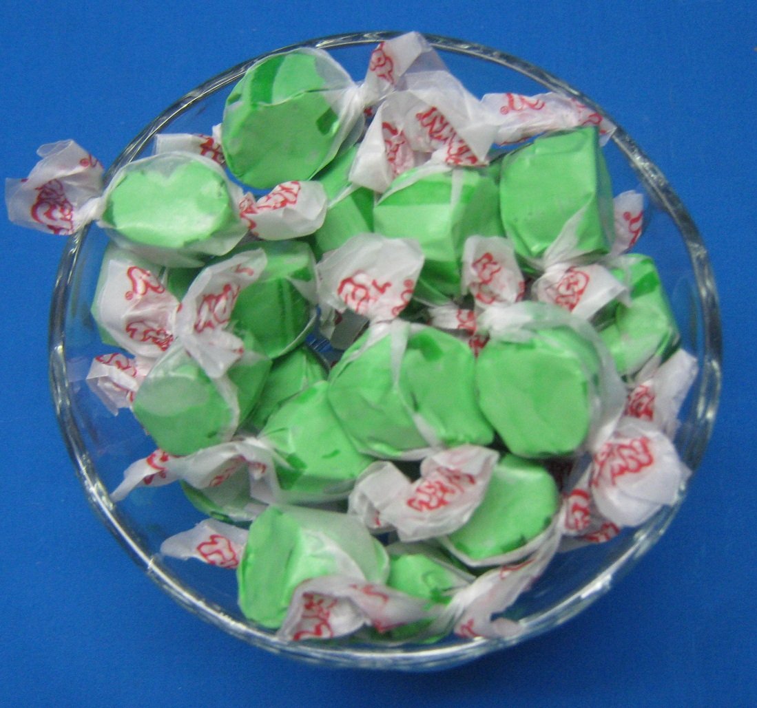Green Apple Flavored Taffy Town Salt Water Taffy 2 Pounds