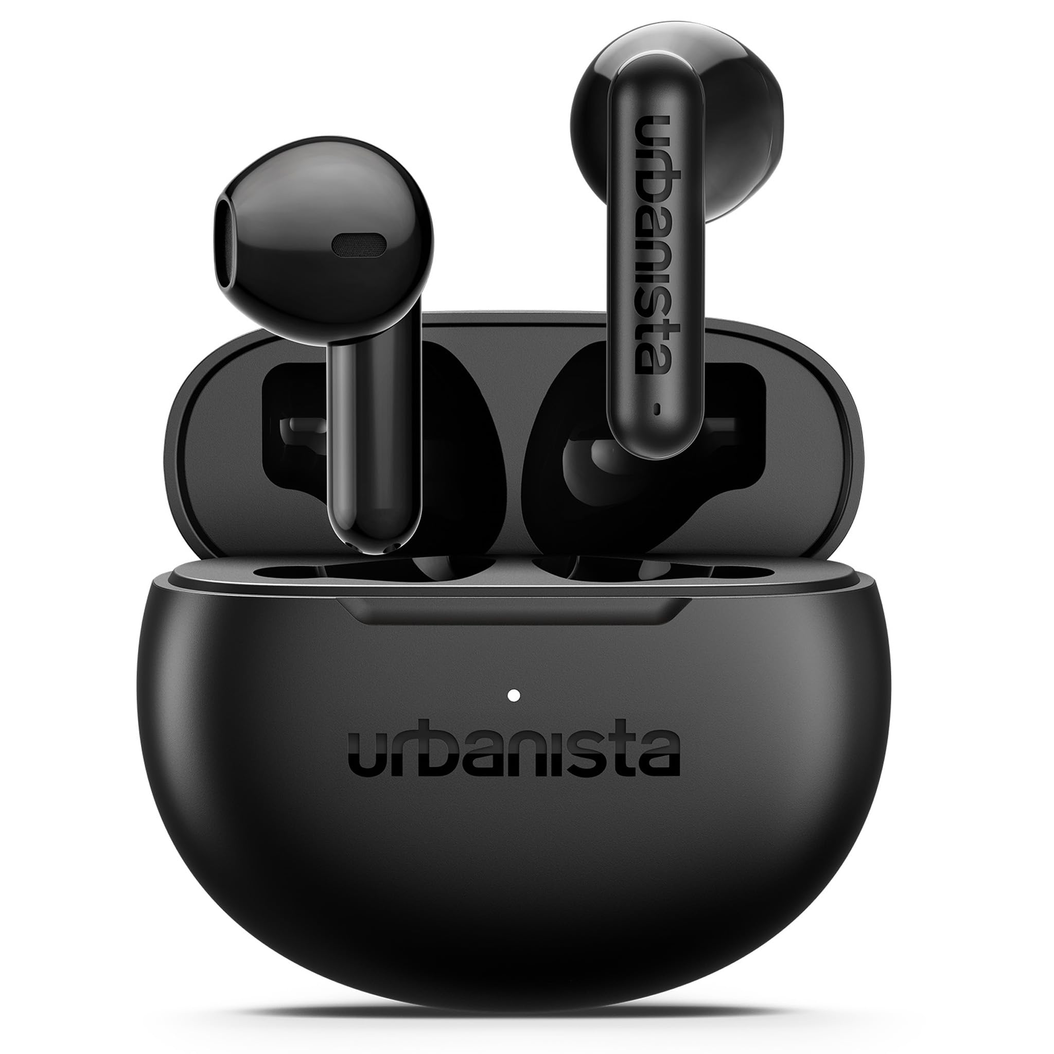Urbanista Auricolari True Wireless, Bluetooth 6.0, connessione multipunto, batteria 25 ore, microfoni con cancellazione del rumore, comandi touch, resistenti all'acqua, cuffie intrauricolari compatte