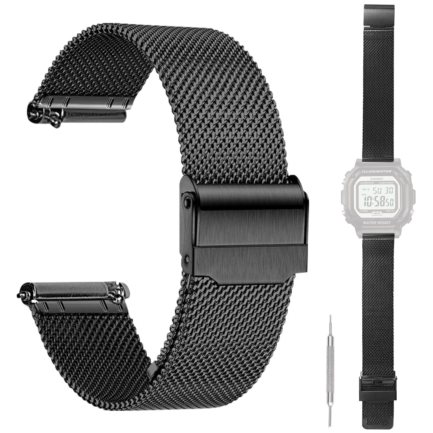 Amazon.co.jp: For CASIO 腕時計 F-108WHC 交換用バンド 【HVUYAL