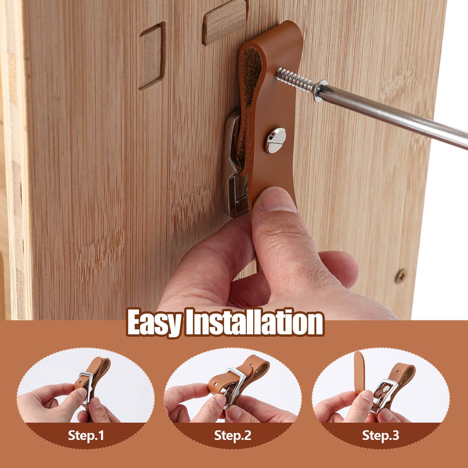 Snapklik.com : Vercraft 2 Pcs Leather Adjustable Gun Rack Straps Wall ...