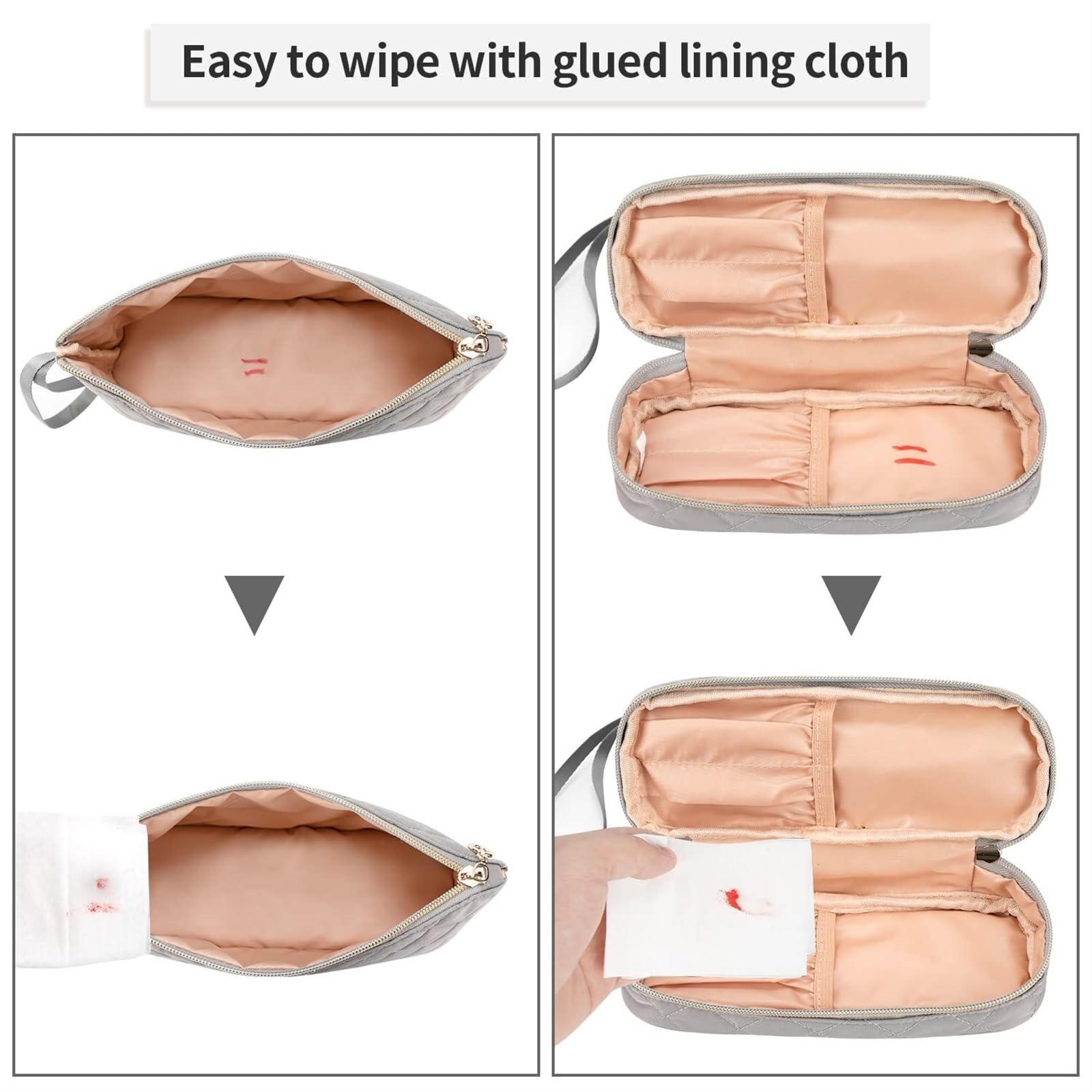 RUVOO Portátil para Viaje Bolsas Bolsa de cosméticos de Viaje Bolsa de cosméticos Transparente Bolsa de Almacenamiento de cosméticos Bolsa de Aseo Organizador Maquillaje(A)