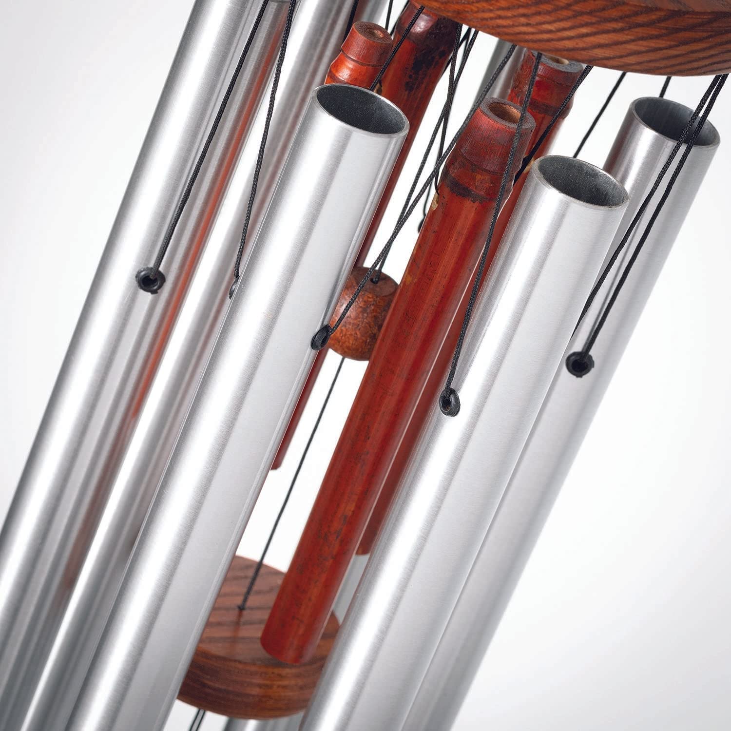 Woodstock Chimes Singing In The Rain Windspiel – 63,5 Cm, Silber, Für Garten & Terrasse
