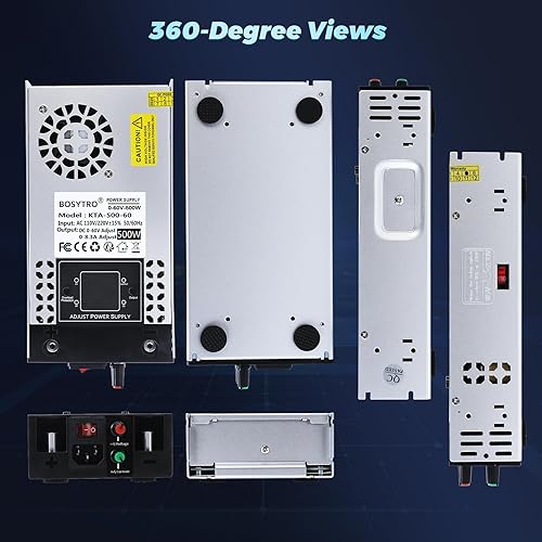 Miniatura 7 de Convertidor de CA a CC actualizado de 5 V 12 V 24 V 30 V 48 60 V DC Fuente de alimentación ajustable 0-60V 0-8.3A 500W fuente de alimentación