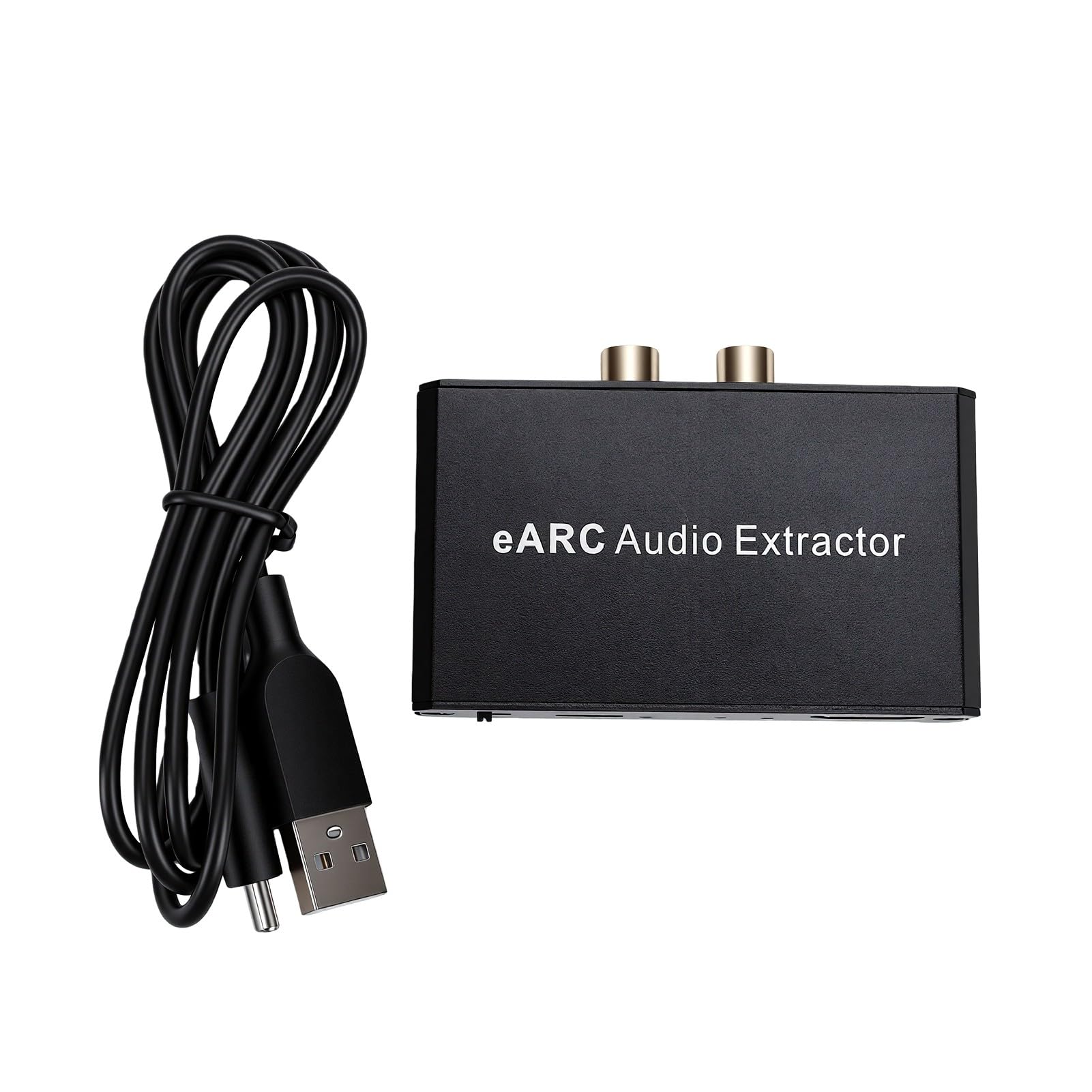 Tosuny Extractor de Canal de Retorno de Audio de 192 KHz, Adaptador de Audio HDMI a óptico y de 3,5 Mm, Convertidor Digital a Analógico con Alimentación USB para TV, Barra de Sonido y