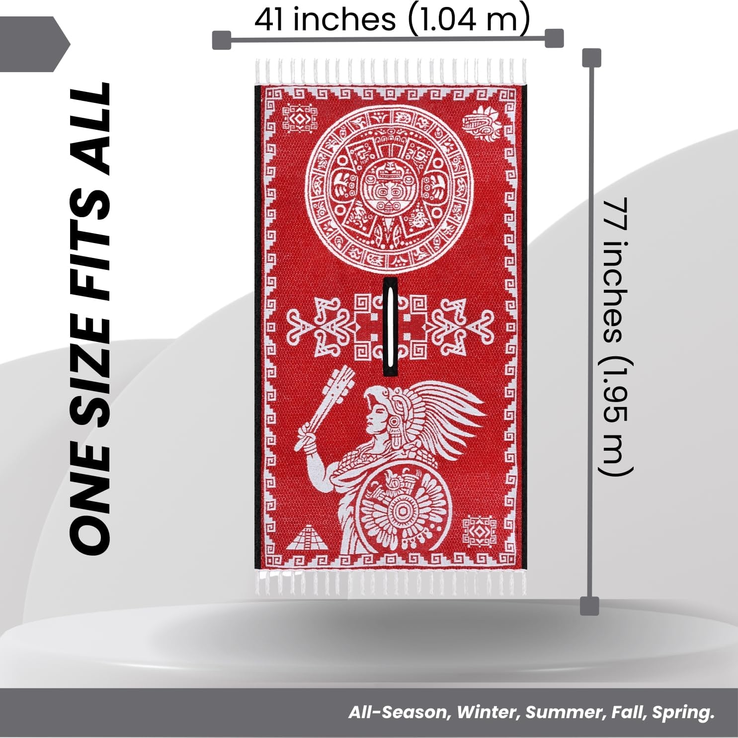 Artisans Bazaar Mexican Poncho Sarape Aztec Men Hombre Mexico Gabanes Mexicanos Western Cowboy Costume Adulto Jorongos - Image 5