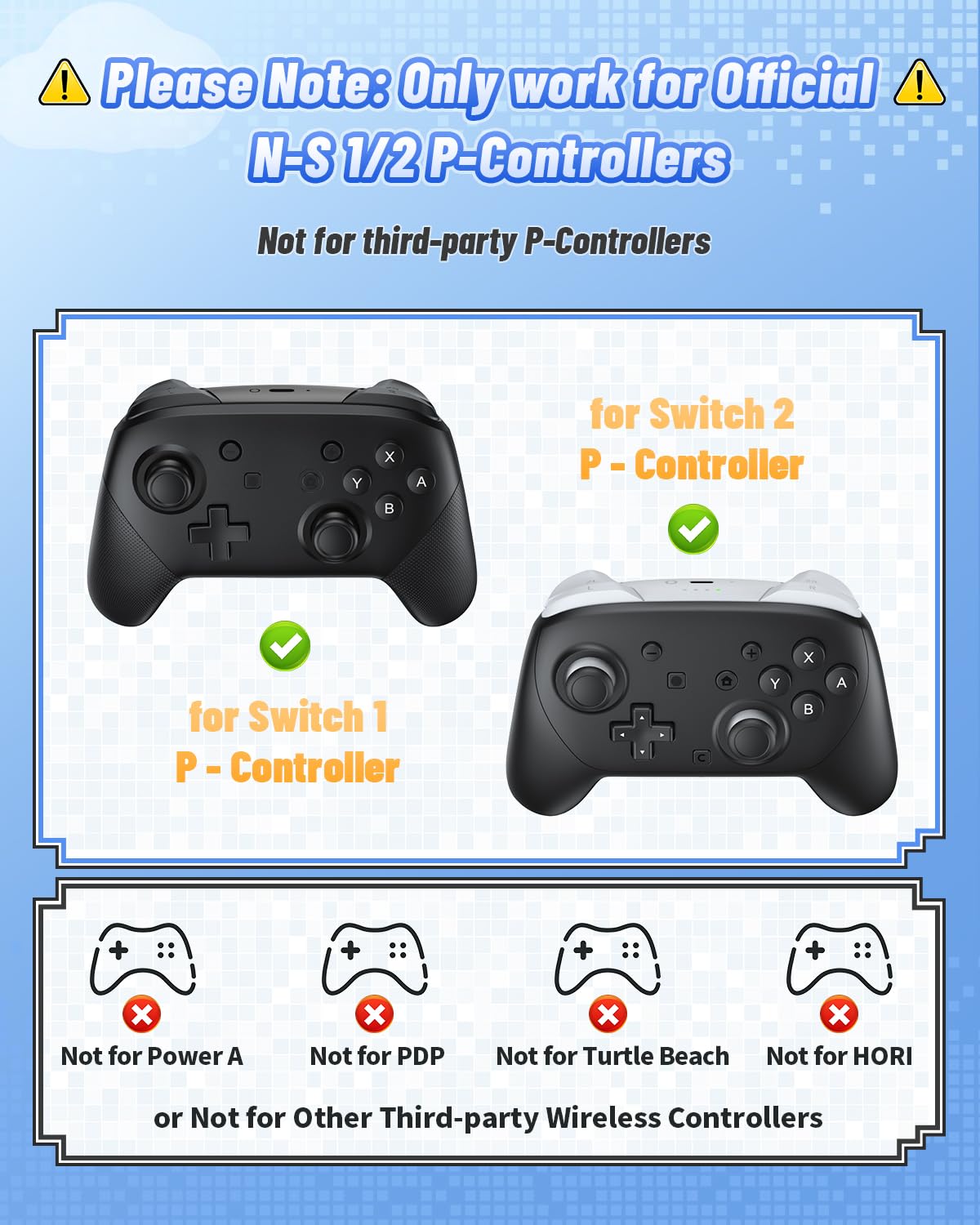 [Switch 1/2 kompatibel] FASTSNAIl Controller Ladestation für Nintendo Switch 2/1 für Joycon, 10-in-1-Schnellladestation für Pro Controller 2/1 mit 11 RGB-Modi, kabelloses Ladegerät mit LED-Anzeige