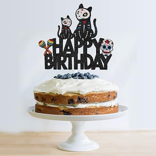 Miniatura 2 de Decoración para pastel de cumpleaños con calavera de azúcar para Halloween, diseño de esqueleto de Halloween, Día de la Muerte, decoración gótica de