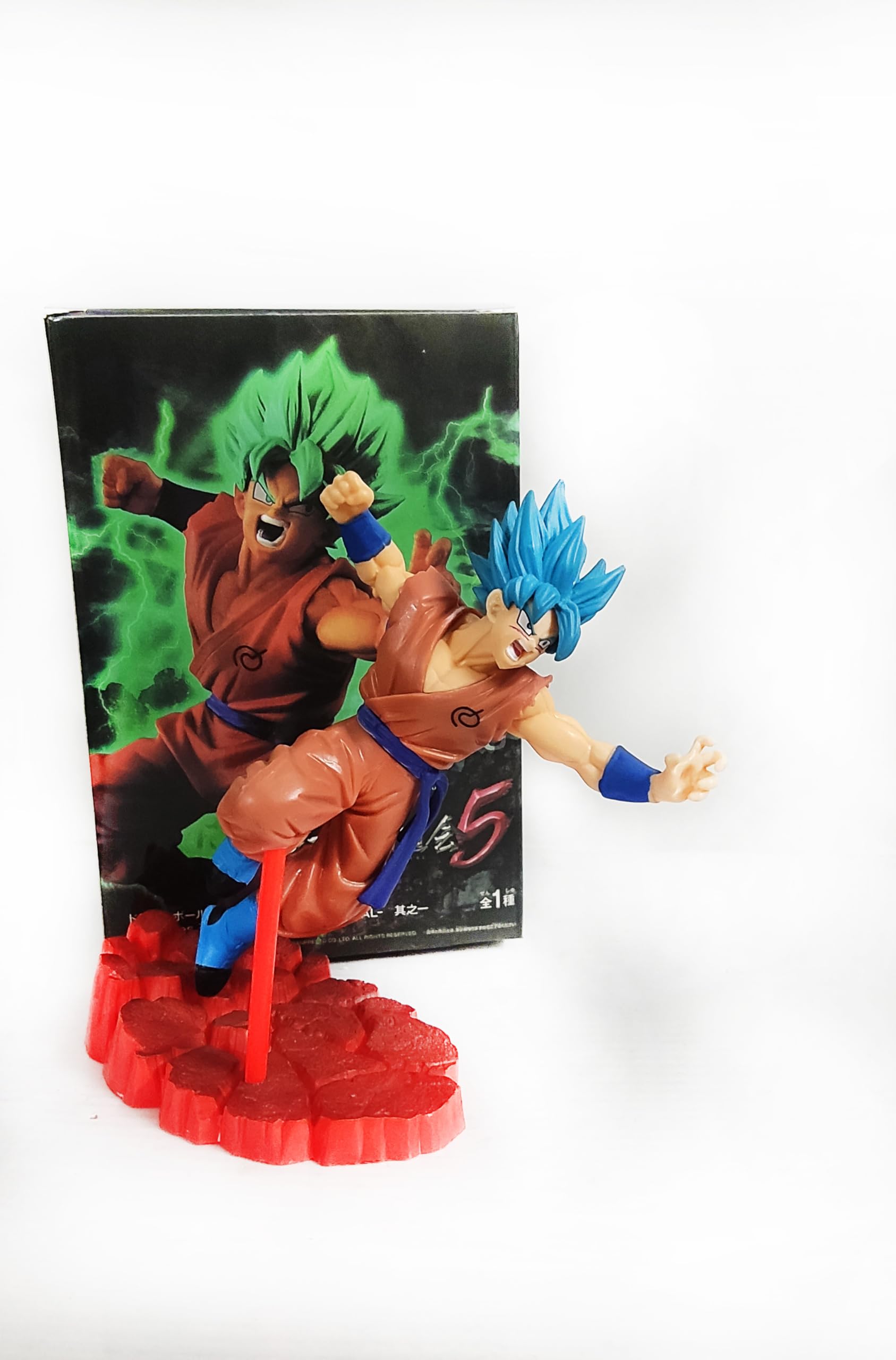 Thrifx || Premium Dragon Ballz Goku Action Figures Suoer Saiyyan Blue Fights | Size 19 Cm Toys Best for Decoration
