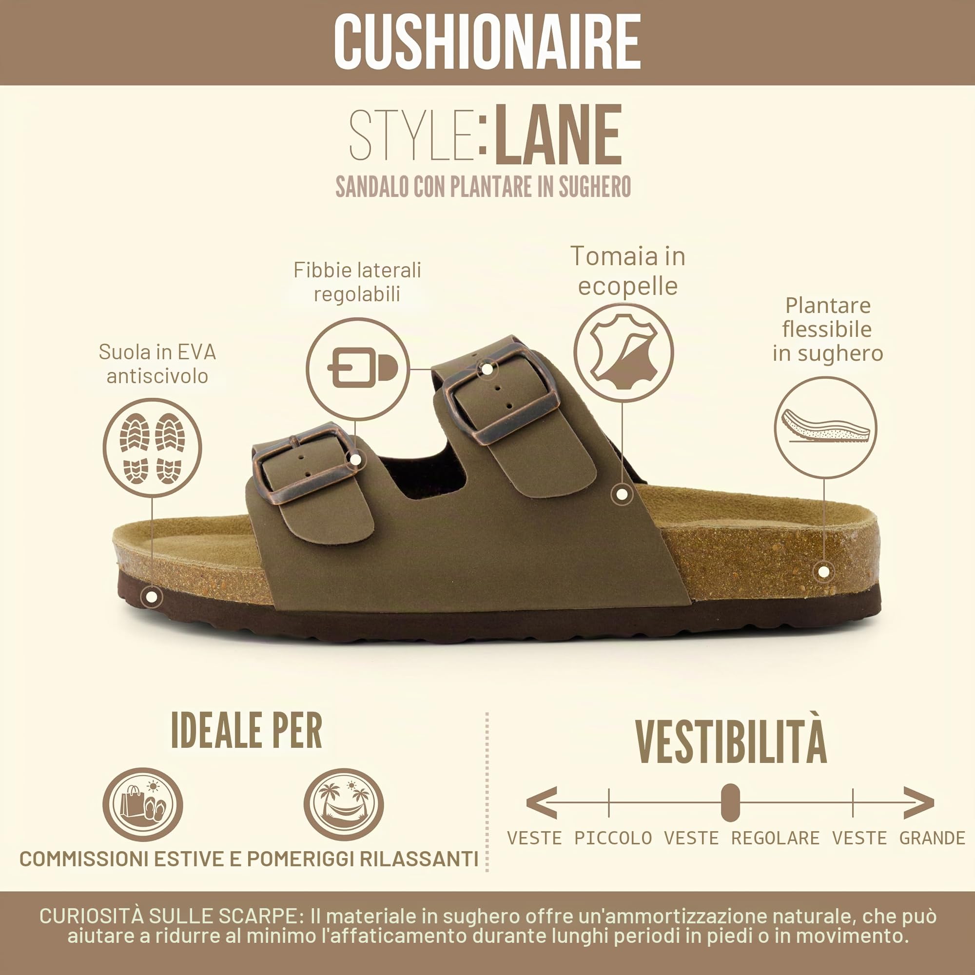 CUSHIONAIRE Lane, Sandali a Ciabatta Donna, 0