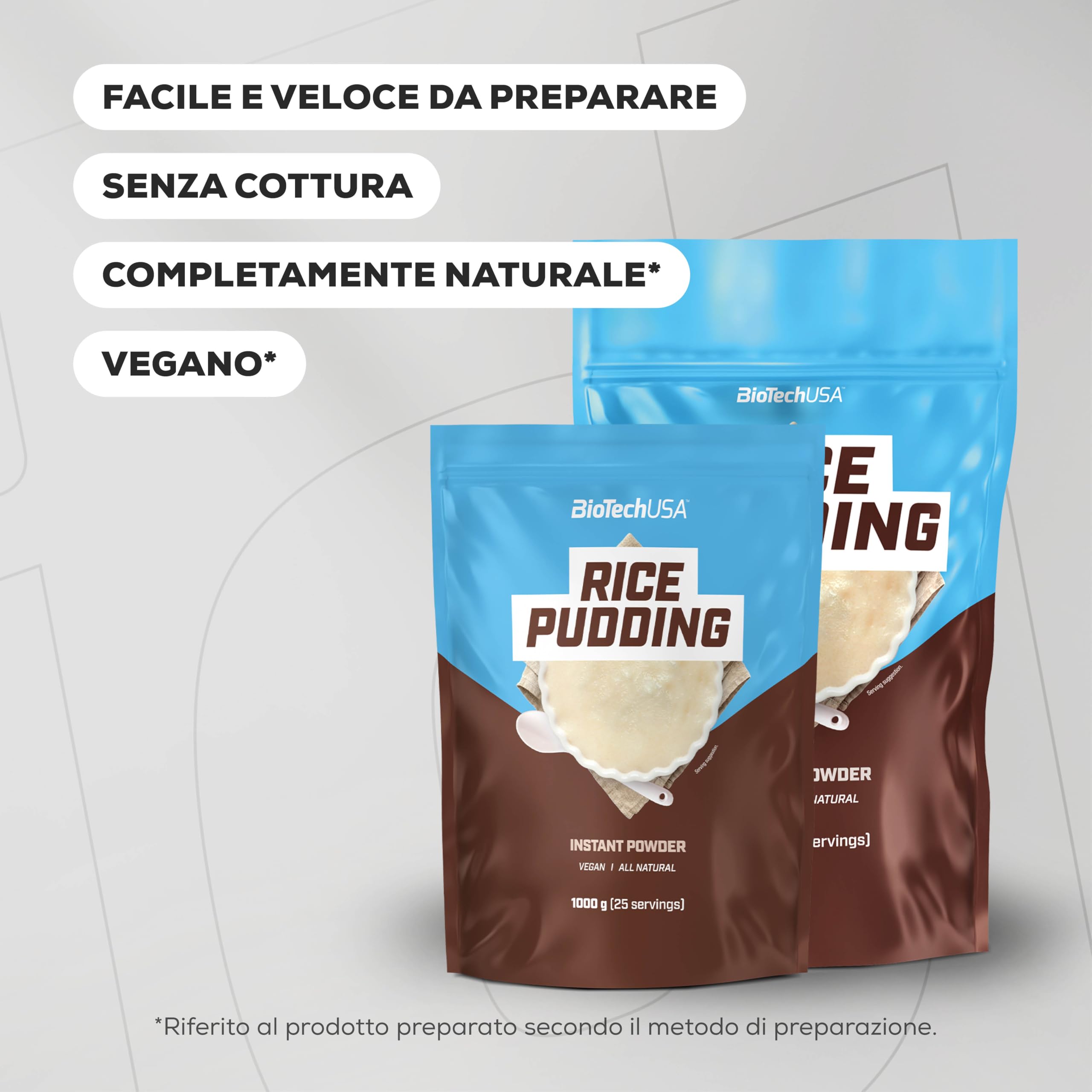 BioTechUSA Rice Pudding | Budino di riso istantaneo in polvere | vegano | tutto naturale, 3000 g, Non aromatizzato