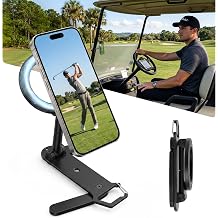 Alloy Magnetic Golf Cart Phone Holder-Tri-Fold Golf Cart Phone Mount, 2026 Unique Golf Gifts for Men Dad Him Husband Golfers, Golf Accessories Fits MagSafe iPhone & Android for Club Car, EZGO, Yamaha