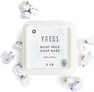 5 Lb Goats Milk Soap Base - SLS/SLES free, No Palm Oil, Bulk Goat Milk Melt and Pour Natural Soap Base for Soap Making Organic, Soap Making Supplies