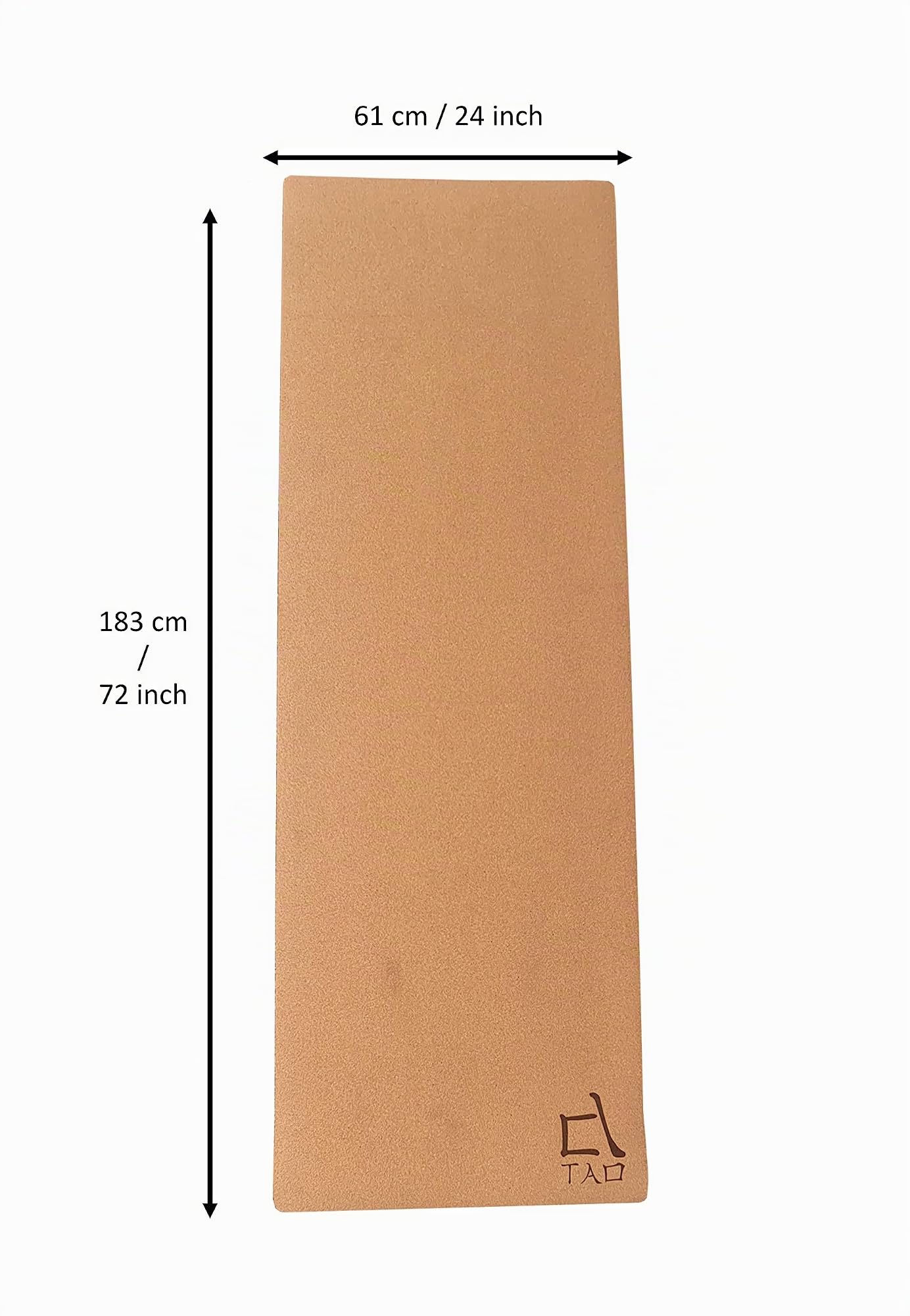 TAO Tapis de Yoga Liege Naturel 100% Antidérapant Tapis Premium Sport Epais 5 mm avec Sac de Transport et Sangle