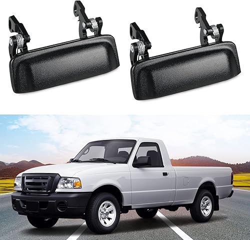 JDMON Reemplazo de manija de puerta exterior de metal para Ford Ranger 1998-2011 Mazda B2300 B3000 B4000 2001-2010 Reemplaza# 2L5Z1022404BAA negro 2