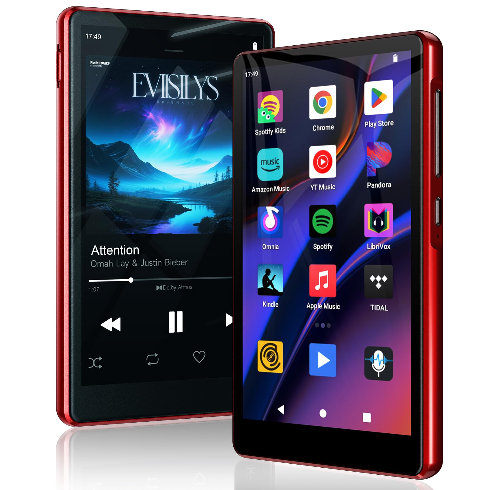 RUIZU MP3 Player 163GB für Kinder, Spotify, Bluetooth & WiFi, 4,5" Display