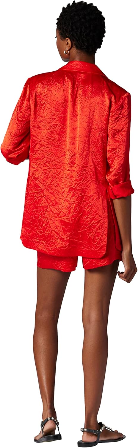 Equipment Women's Eliette Blazer in Fiery Red - Image 4