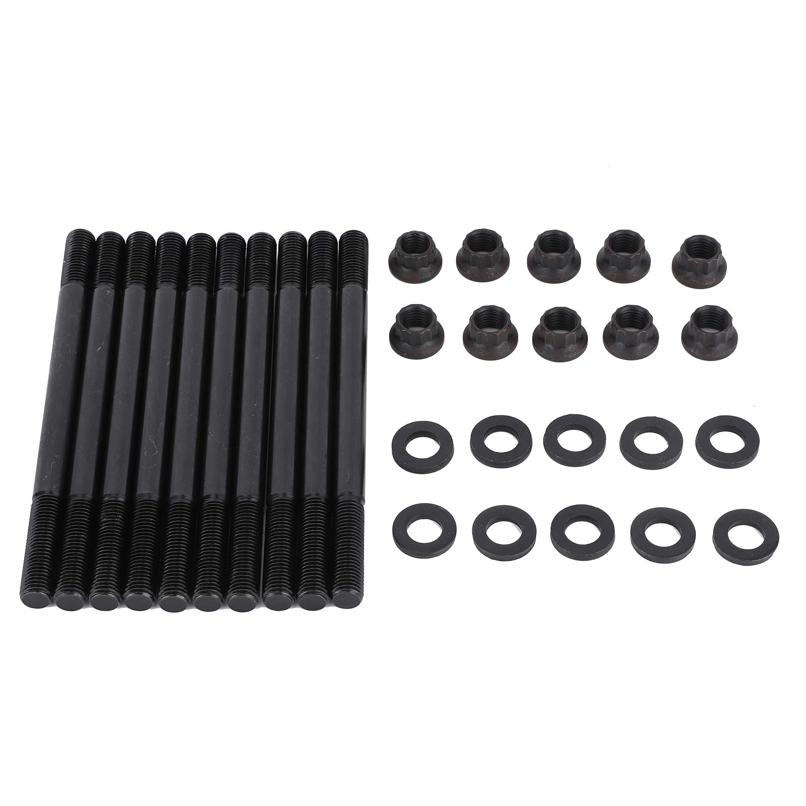 Kit con prosciutto della guarnizione del cilindro, mantello della testata in metallo nero, kit nero da dadi bulloni per motori D16Y7 D16Y8