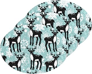 susiyo Cute Christmas Snow Deer Scrub Sponges Multi-Use Scrubbing Sponge for Cleaning Kitchen Washing Dishes & Bathroom (Set of 3)