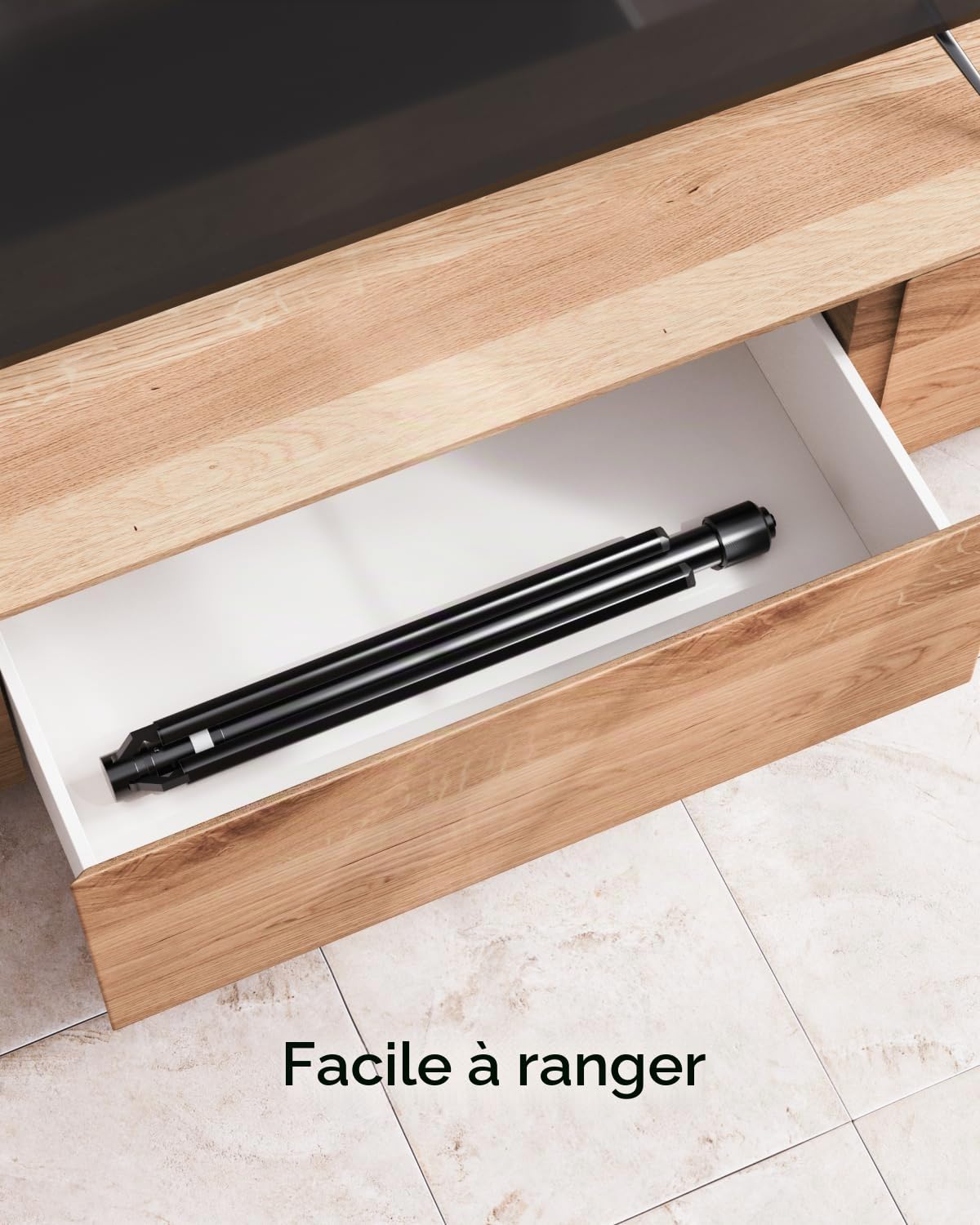 ULTIMEA Steady 310 – Lot de 2 Supports d’Enceintes universels Noirs, réglables en Hauteur de 62 à 93 cm, pour Enceintes Satellites et de bibliothèque, Charge maximale de 3 k