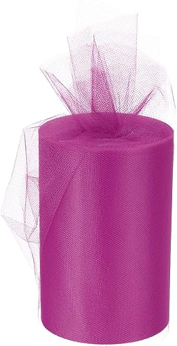MECCANIXITY Rollo de cinta de tul de 6 pulgadas, 100 yardas, tela de red pastel para envolver regalos, Navidad, boda, manualidades, manualidades,