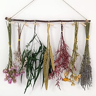 Dried Flower Rack Dried Flower Wall Hanging Farmhouse Wall Decor Dried Herb Rack - Lavender