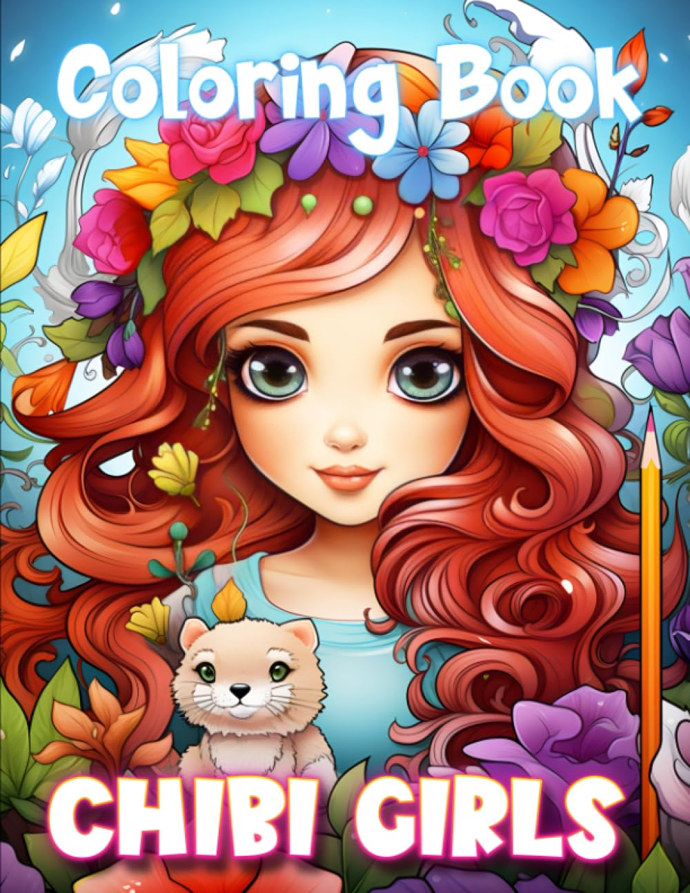 Chibi Girls Coloring Book: 100+ Kawaii Anime Chibi Girls Coloring Page for Kids and Teens.