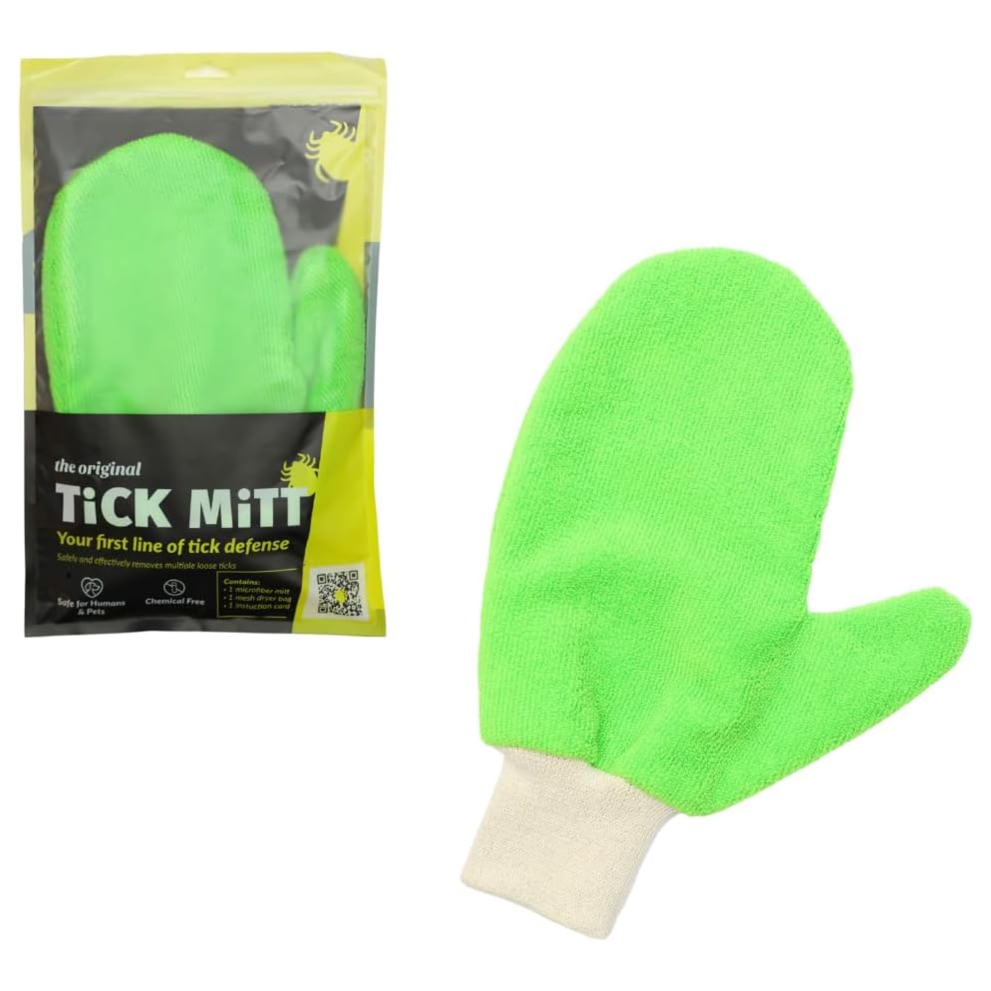 Photo 1 of TiCK MiTT Green Tick Removal Glove: Gently Remove Ticks from Humans & Pets - Chemical-Free, Durable, Portable, Easy to Use Tick Management Tool for Outdoor Adventures & Everyday Use