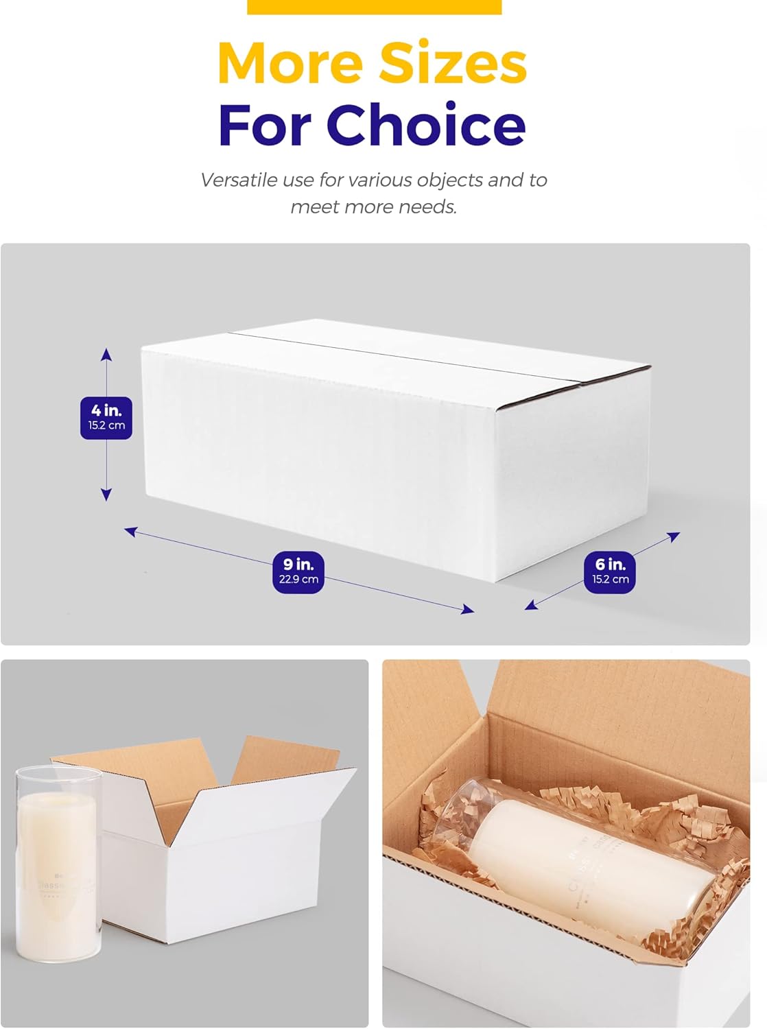 Scatole Kraft Per Spedizioni Confezione Da 25 Scatole Di Cartone Ondulato Kraft - Dimensioni Interne 20 X 16 X 6 Pollici, ECT-32, Resistenti Per Spedizioni Scatole Regalo Con Coperchio - Foto 3