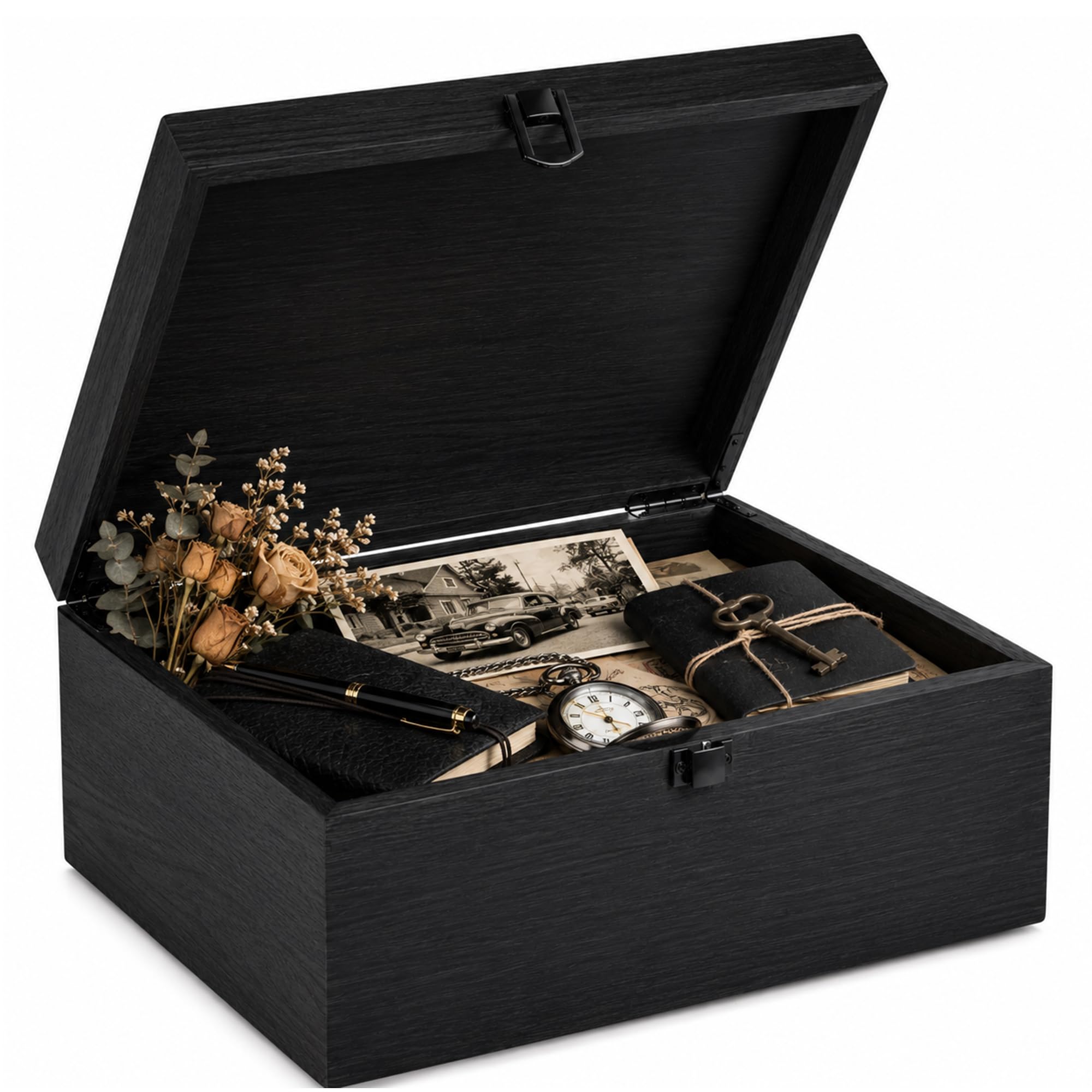 Photo 1 of DWWBTW Wooden Keepsake Box - Black