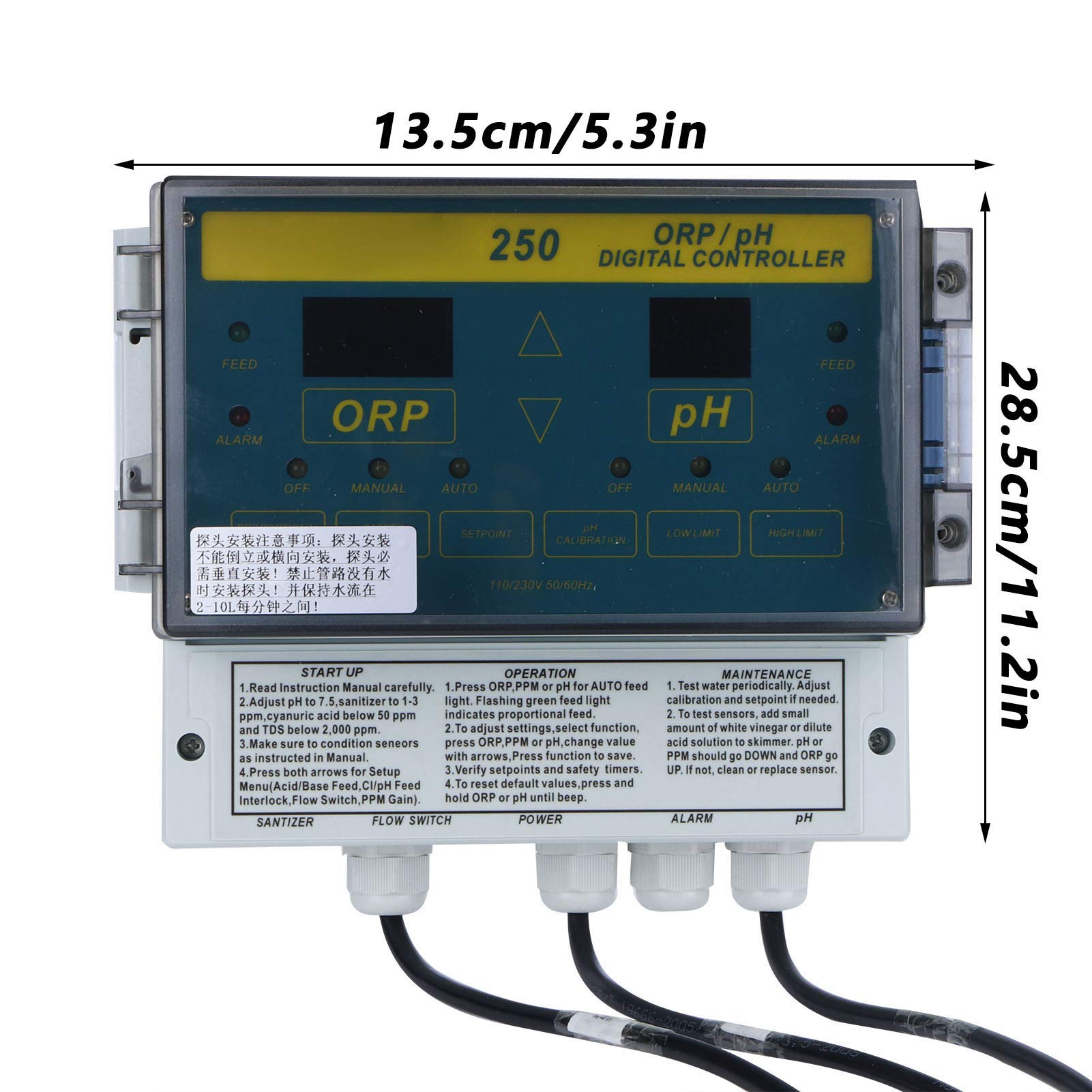 Gonetre Monitor de Calidad del Agua para Piscina, Medidor ORP de PH de