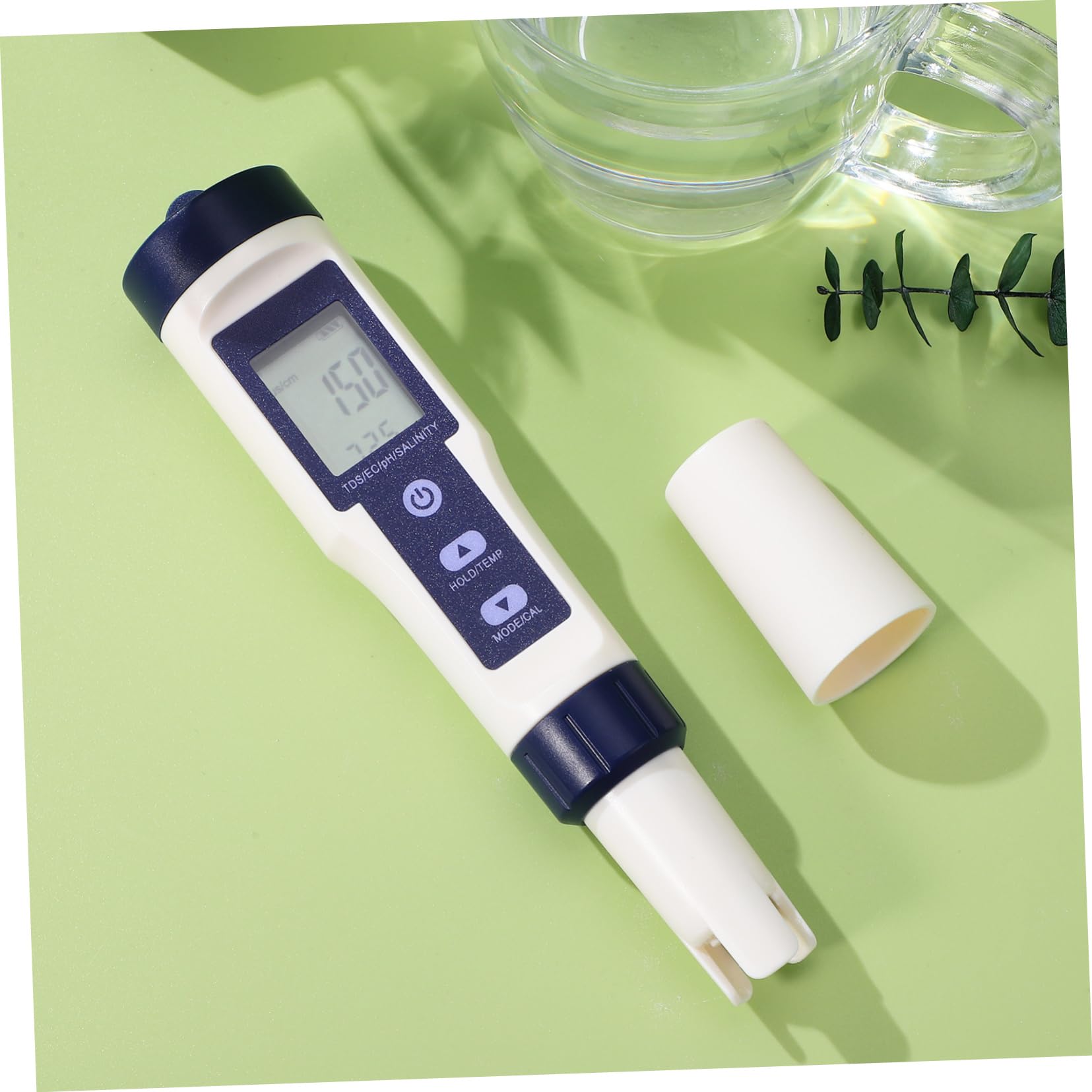5-in-1 Digitaler Wassertester für Wasserqualität, Ph, Ec, Salzgehalt