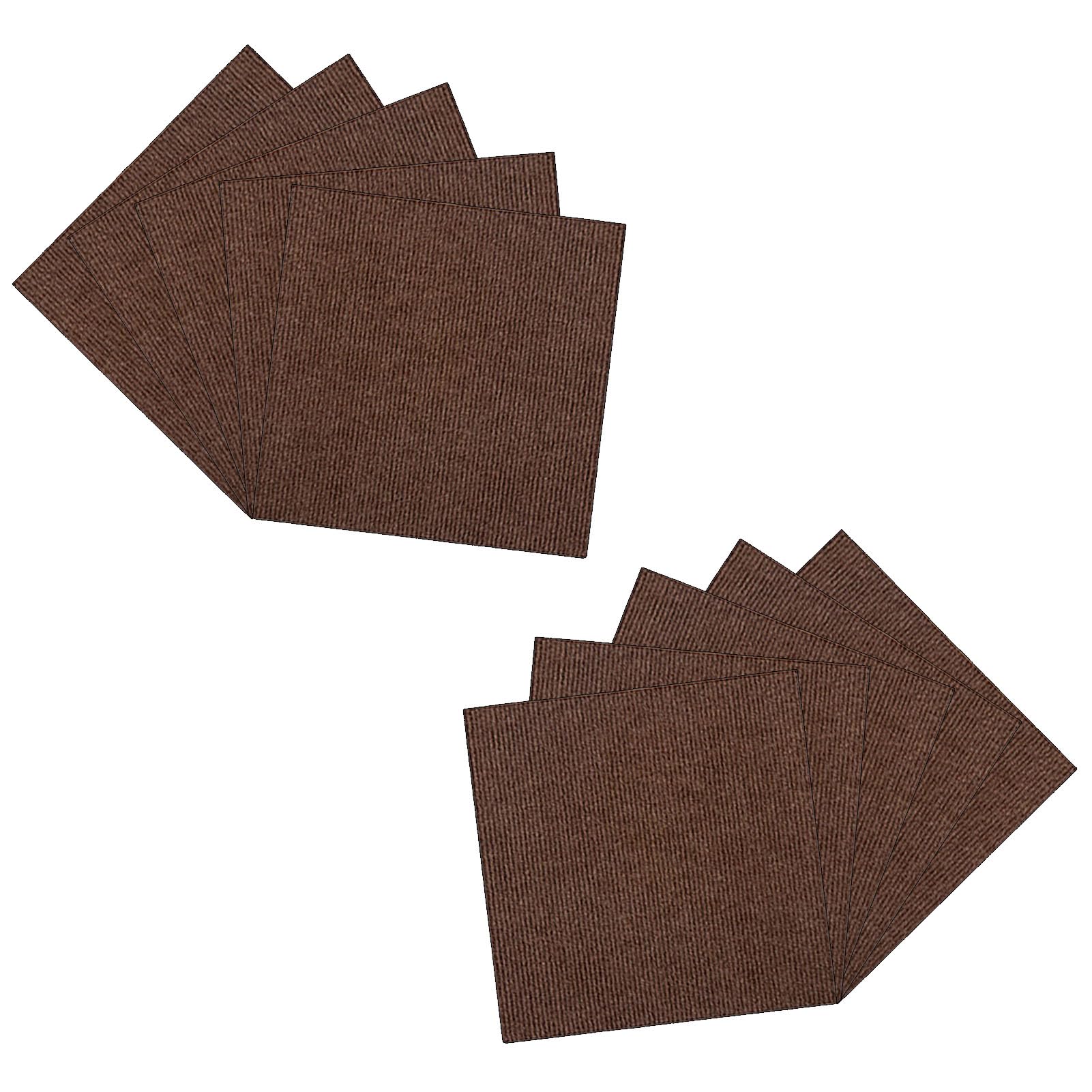 Teppichfliesen für Zuhause, 30,5 x 30,5 cm, waschbar, selbstklebend, rutschfest, zum Abziehen und Aufkleben, Schalldämmung, 10 Stück, DIY-Boden