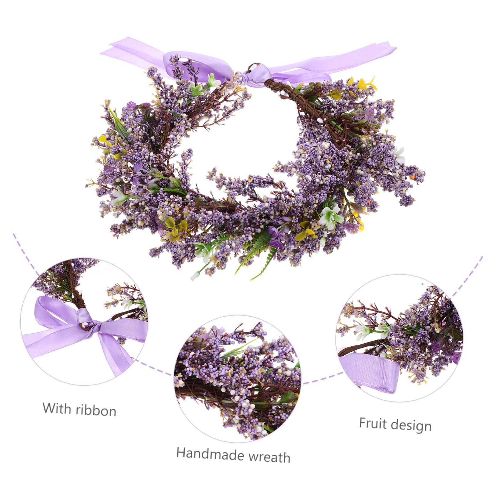 VICASKY 4 Stück Braut Blumenkranz Stirnband Leicht Komfortabel Lebensechte Hochzeitskopfbedeckung Vielseitig für Hochzeit Party Fotoshootings Zarter Haarschmuck für Damen Mädchen