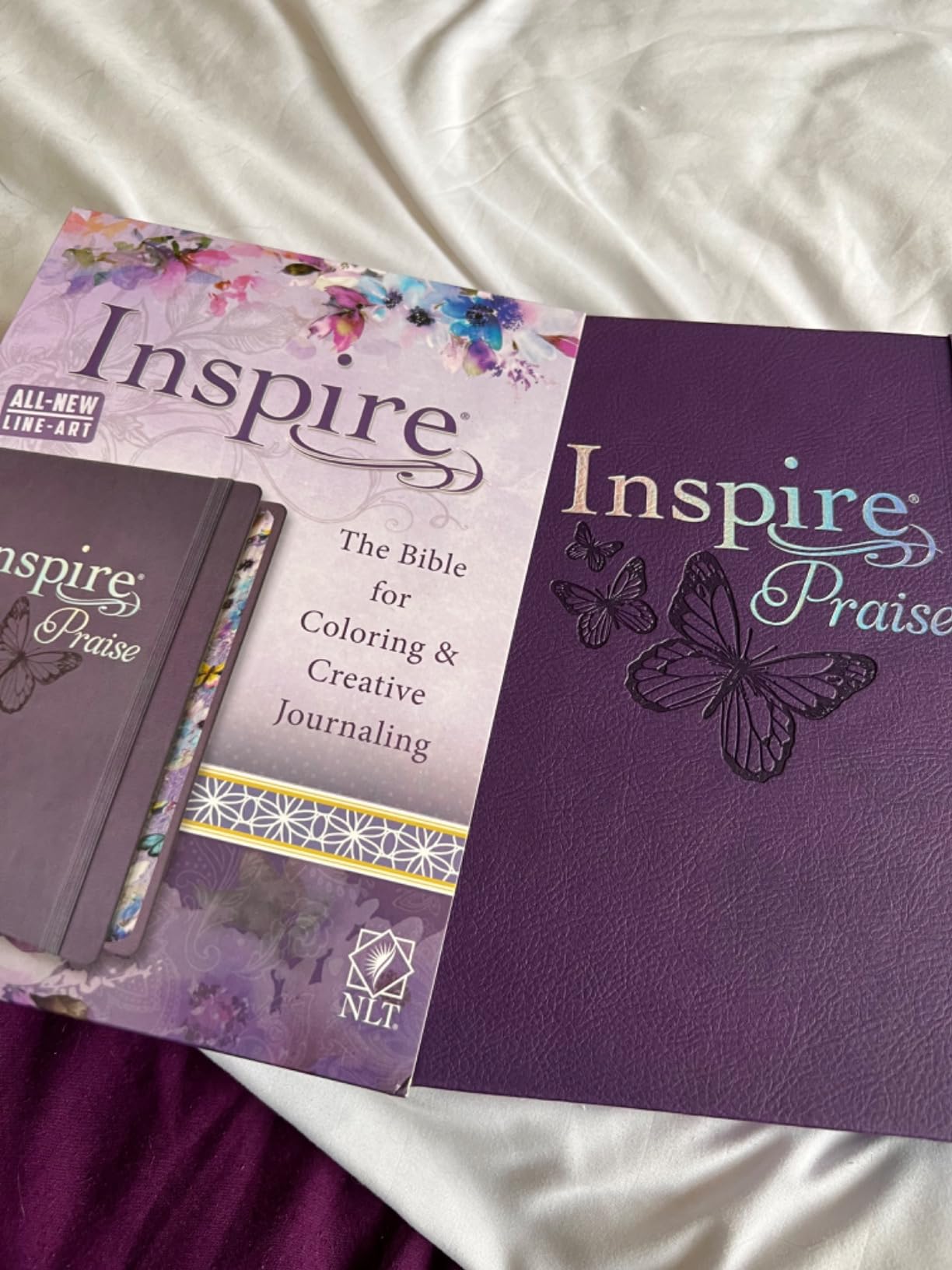 NLT Inspire PRAISE Bible, Purple New Living Translation, Coloring