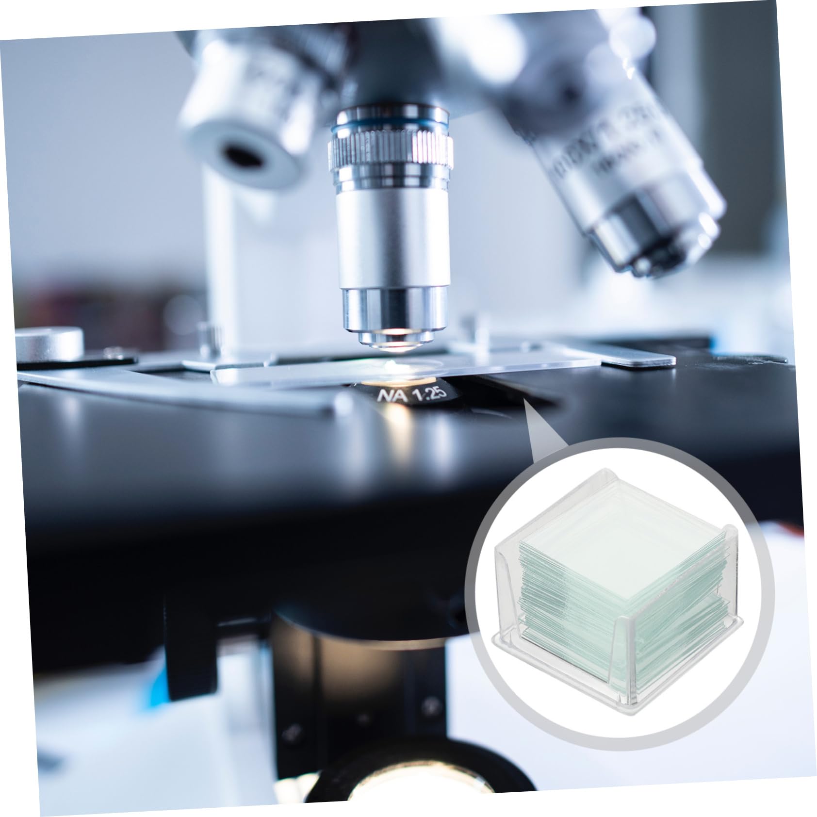 KICHOUSE 1000 Boxes Cover Slip Microscope Blank Coverslips Microscope Coverslips Slides for Microscope Glases Microscope Cover Slides Microscope Slides Sample Blank Slides Glass