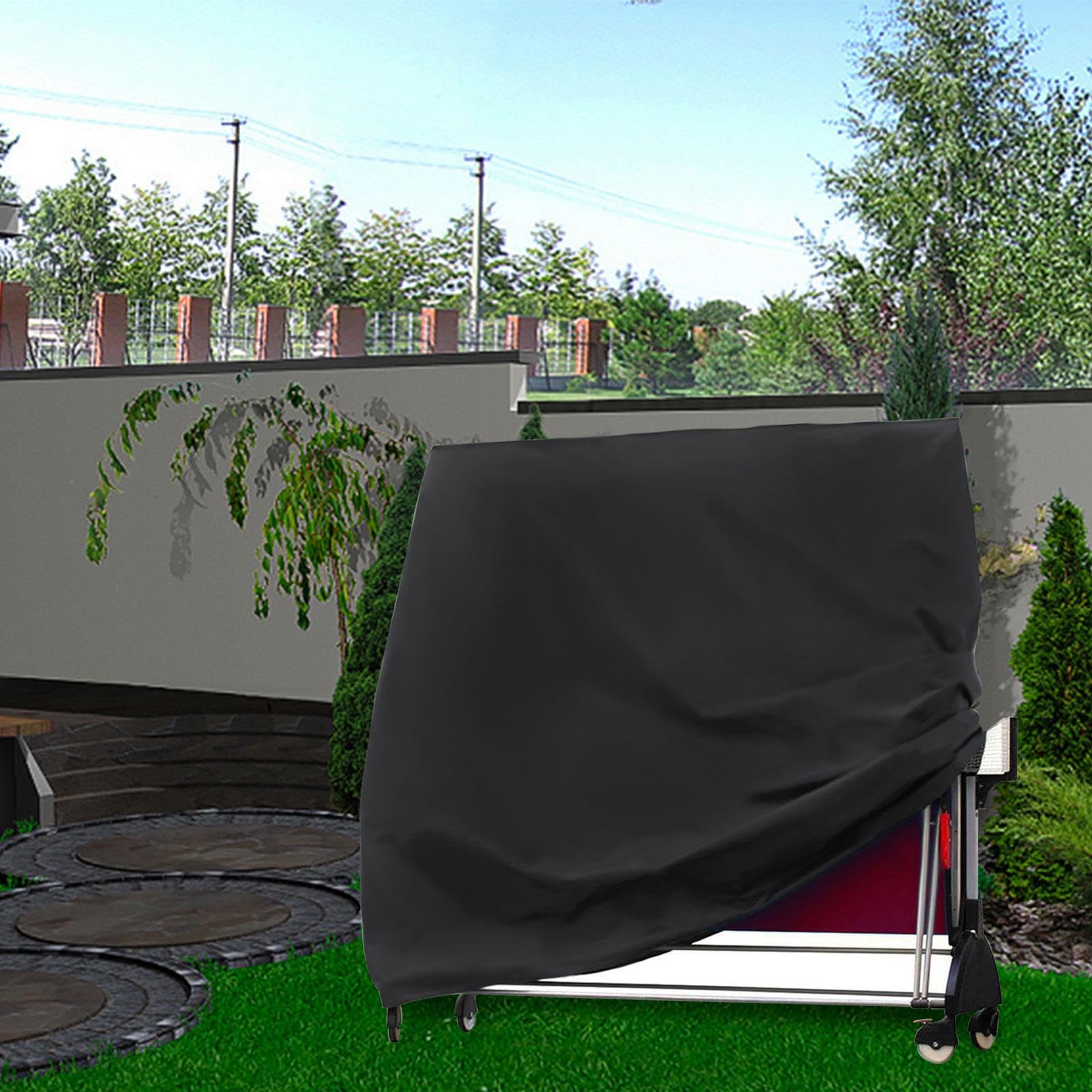 Protezione per tavolo da pong, protezione per tavolo da pong da interni, 160 x 70 x 180 cm, impermeabile, anti-UV, antivento, design con coulisse per i giorni di pioggia | 160 x 70 x 180 cm, impermeabile, anti-UV, antivento, design con coulisse per i gior