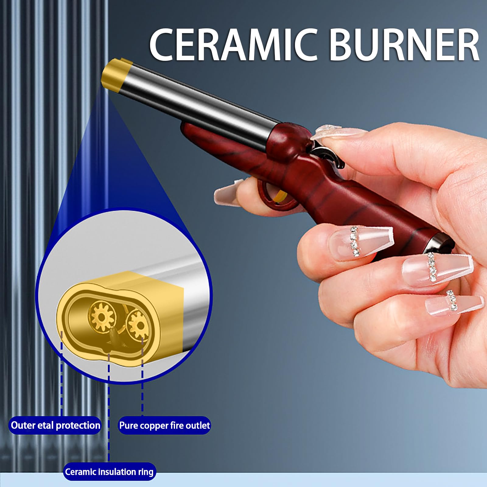 Cool Vintage Guitar Lighter - Refillable Metal Keychain Lighter For Men & Women