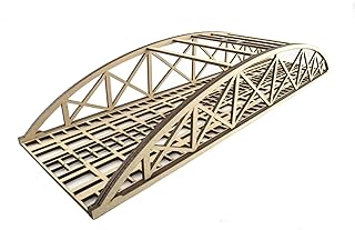 War World Scenics Double Track Low-Detail Bowstring Bridge 450mm â€“ OO/HO Model Railway Diorama