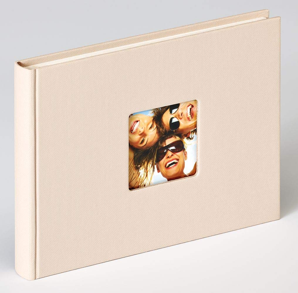 walther design Fotoalbum sand 22 x 16 cm mit Cover-Ausstanzung, Fun FA-207-C